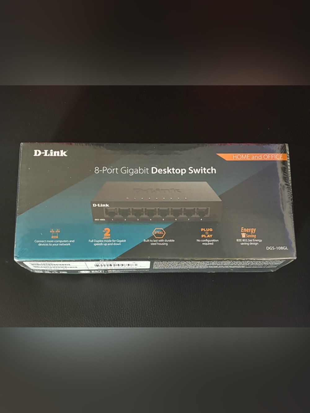 D-Link 8-Port Gigabit Desktop Switch (Model: DGS-108GL)